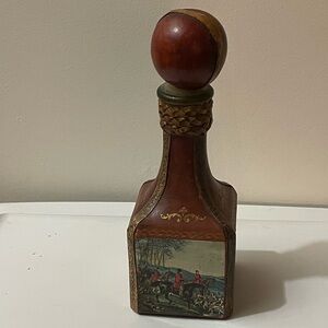 Beautiful vintage leather bound Decanter